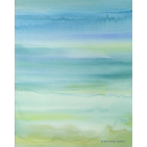 Tranquil Watercolor II Black Modern Wood Framed Art Print with Double Matting by Babbitt, Gwendolyn