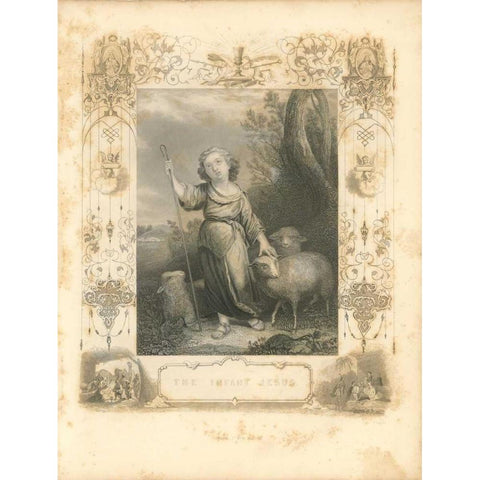 Faith Engraving V Gold Ornate Wood Framed Art Print with Double Matting by Babbitt, Gwendolyn