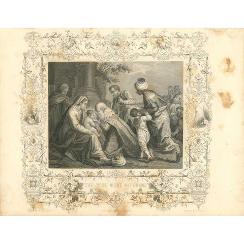 Faith Engraving VIII Gold Ornate Wood Framed Art Print with Double Matting by Babbitt, Gwendolyn