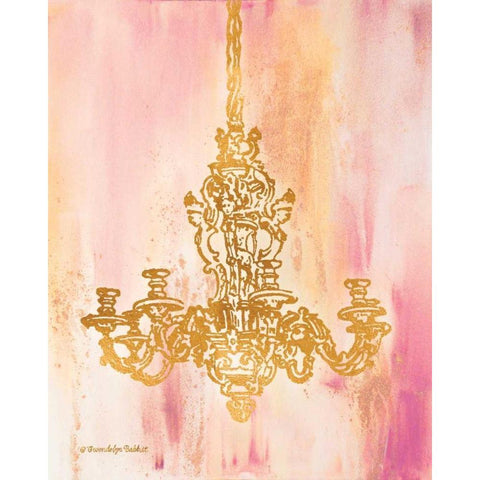 Pink and Gold I Black Modern Wood Framed Art Print by Babbitt, Gwendolyn