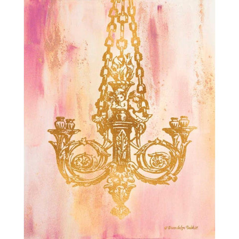 Pink and Gold II Black Modern Wood Framed Art Print with Double Matting by Babbitt, Gwendolyn