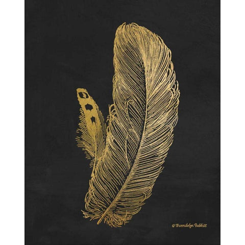 Feather on Black I White Modern Wood Framed Art Print by Babbitt, Gwendolyn