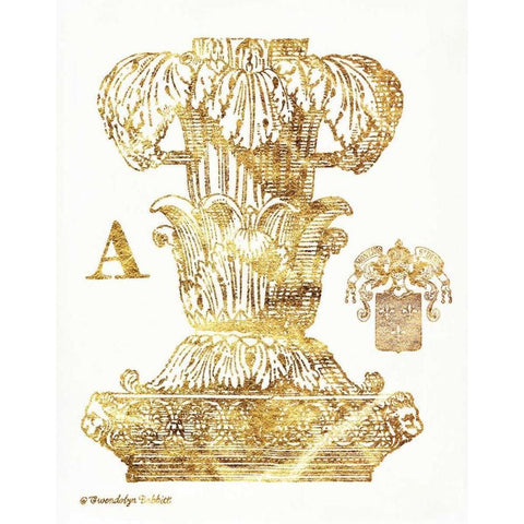 Gold Column A Gold Ornate Wood Framed Art Print with Double Matting by Babbitt, Gwendolyn