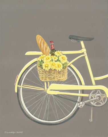 Bicycle I White Modern Wood Framed Art Print with Double Matting by Babbit, Gwendolyn