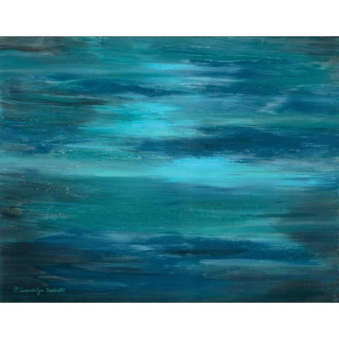 Ocean Colors I White Modern Wood Framed Art Print by Babbitt, Gwendolyn