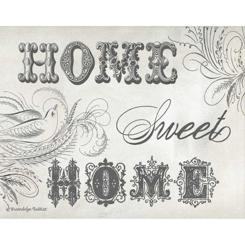 Home Sweet Home IV White Modern Wood Framed Art Print by Babbitt, Gwendolyn