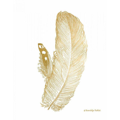 Feather on White I White Modern Wood Framed Art Print by Babbitt, Gwendolyn