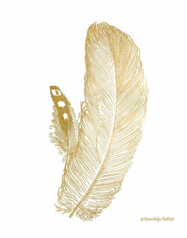 Feather on White I White Modern Wood Framed Art Print with Double Matting by Babbitt, Gwendolyn