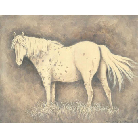 Classic Horse Gold Ornate Wood Framed Art Print with Double Matting by Babbitt, Gwendolyn