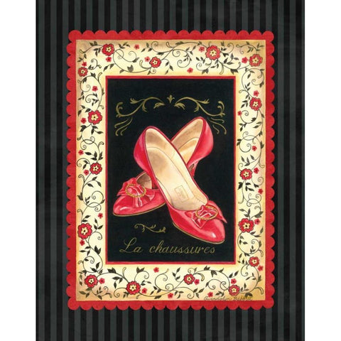 Dressed in Red III Gold Ornate Wood Framed Art Print with Double Matting by Babbitt, Gwendolyn