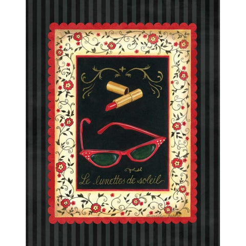 Dressed in Red IV Gold Ornate Wood Framed Art Print with Double Matting by Babbitt, Gwendolyn