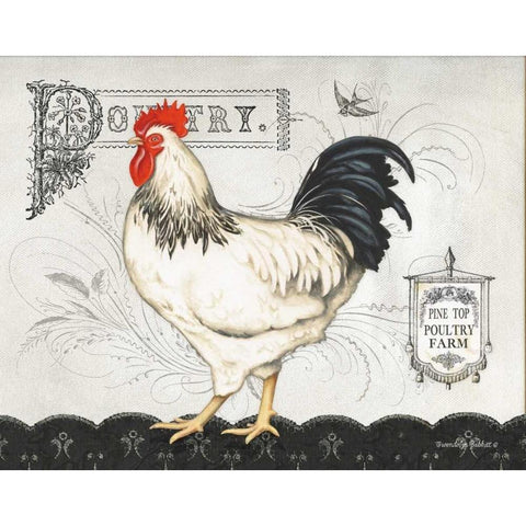 Poultry Farm I Gold Ornate Wood Framed Art Print with Double Matting by Babbitt, Gwendolyn