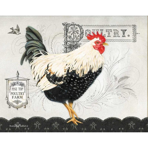 Poultry Farm II White Modern Wood Framed Art Print by Babbitt, Gwendolyn