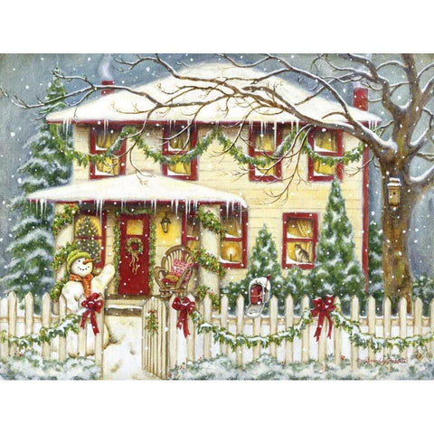 Home for the Holidays Black Modern Wood Framed Art Print with Double Matting by Babbitt, Gwendolyn