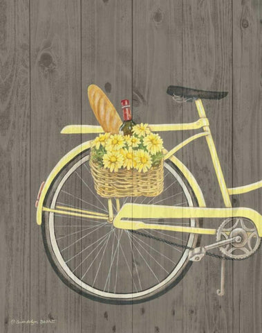 Spring Bike I Black Ornate Wood Framed Art Print with Double Matting by Babbitt, Gwendolyn