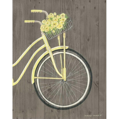 Spring Bike II Black Modern Wood Framed Art Print with Double Matting by Babbitt, Gwendolyn