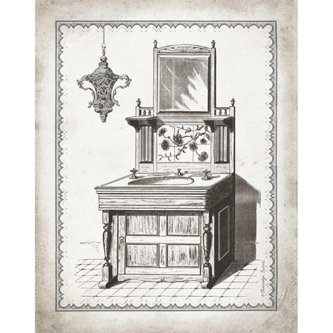 Victorian Sink II Black Modern Wood Framed Art Print with Double Matting by Babbitt, Gwendolyn