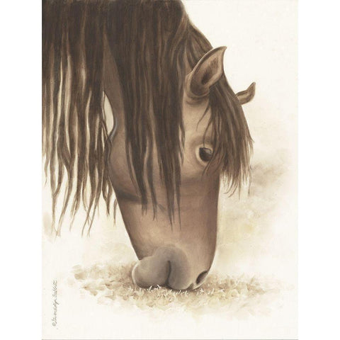 Lovely Brown Horse  Black Modern Wood Framed Art Print with Double Matting by Babbitt, Gwendolyn