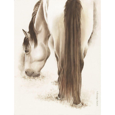 Lovely White Horse White Modern Wood Framed Art Print by Babbitt, Gwendolyn