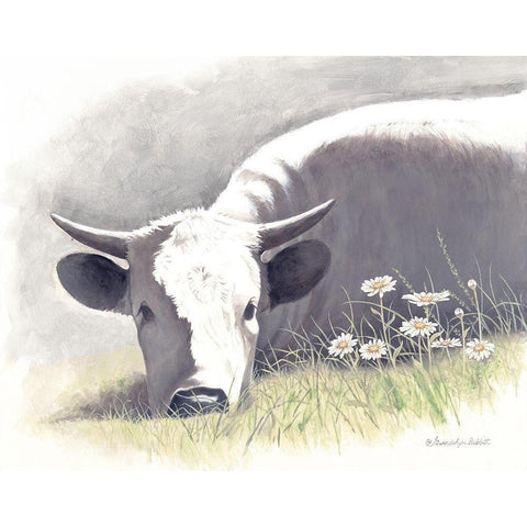 Sweet Bull Black Modern Wood Framed Art Print by Babbitt, Gwendolyn