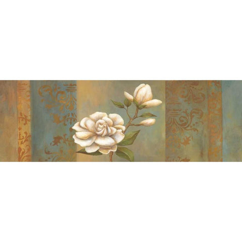 Magnolia Branch II Gold Ornate Wood Framed Art Print with Double Matting by Belamar, Ella