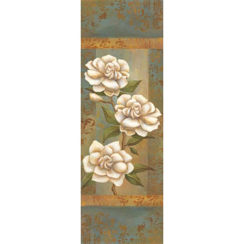 Magnolia Trio II Gold Ornate Wood Framed Art Print with Double Matting by Belamar, Ella