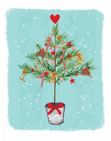 Rustic Tree White Modern Wood Framed Art Print with Double Matting by Berrenson, Sara