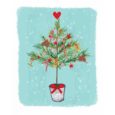 Rustic Tree Gold Ornate Wood Framed Art Print with Double Matting by Berrenson, Sara