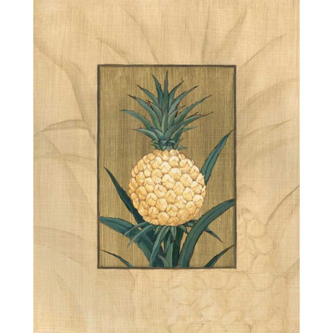 Sugar Loaf Pineapple Gold Ornate Wood Framed Art Print with Double Matting by Brent, Paul