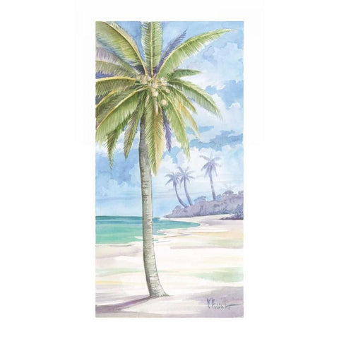 Palm Island I Gold Ornate Wood Framed Art Print with Double Matting by Brent, Paul