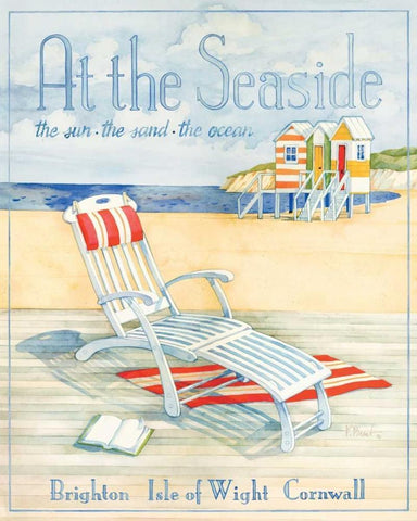 At the Seaside White Modern Wood Framed Art Print with Double Matting by Brent, Paul