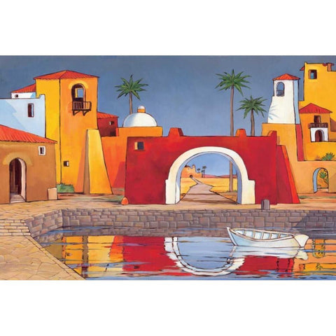 Puerto del Mar II White Modern Wood Framed Art Print by Brent, Paul