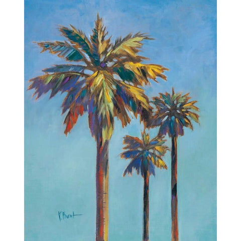 Santa Rita Palms I Black Modern Wood Framed Art Print with Double Matting by Brent, Paul