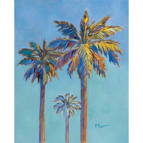 Santa Rita Palms II Black Modern Wood Framed Art Print with Double Matting by Brent, Paul