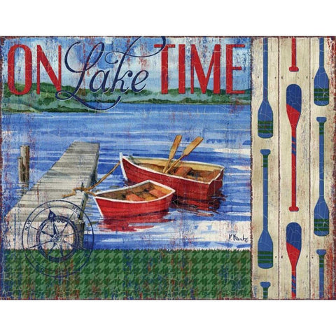 Lake Time I Gold Ornate Wood Framed Art Print with Double Matting by Brent, Paul