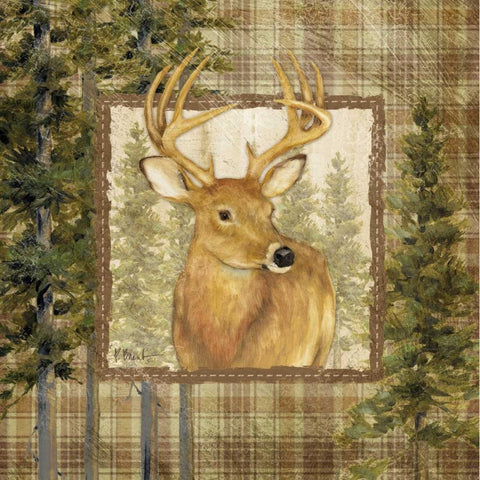 Lodge Portrait I White Modern Wood Framed Art Print by Brent, Paul