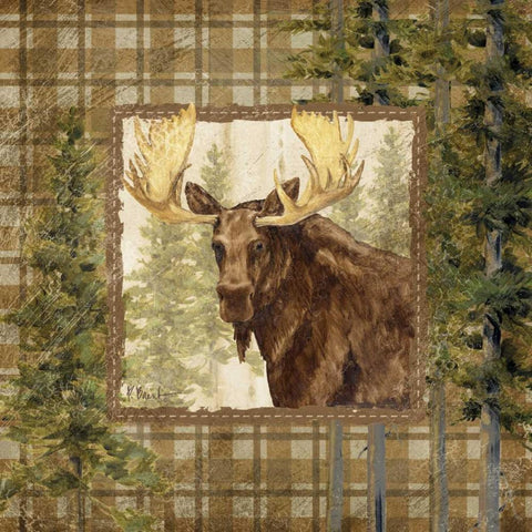 Lodge Portrait IV White Modern Wood Framed Art Print with Double Matting by Brent, Paul