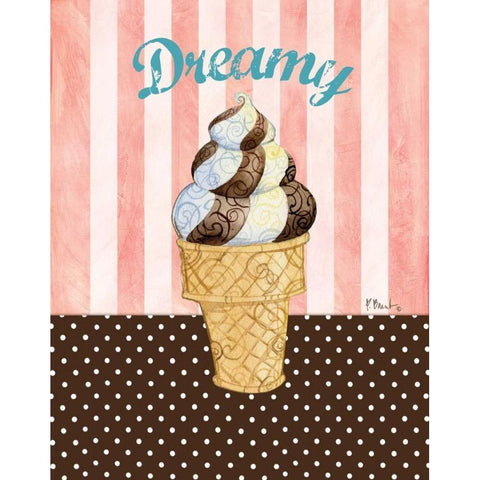 Ice Cream Shoppe II Black Modern Wood Framed Art Print with Double Matting by Brent, Paul