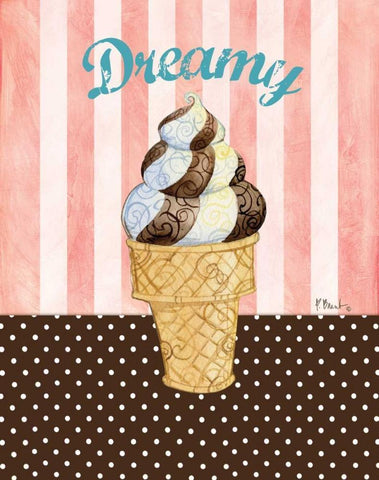 Ice Cream Shoppe II White Modern Wood Framed Art Print with Double Matting by Brent, Paul