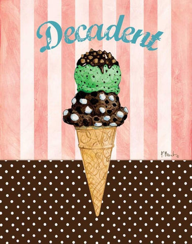 Ice Cream Shoppe III Black Ornate Wood Framed Art Print with Double Matting by Brent, Paul