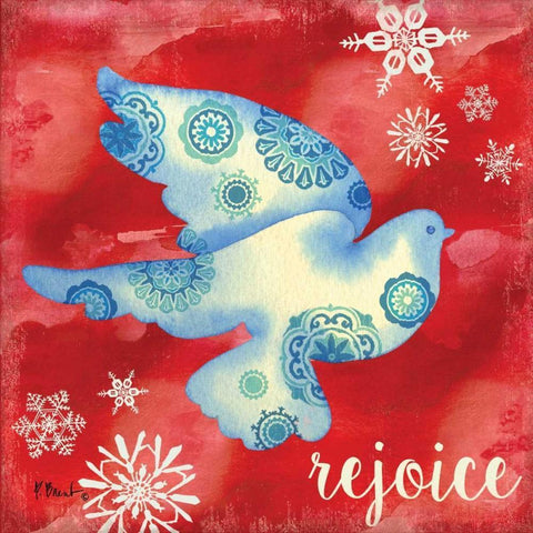 Peace Dove III Black Modern Wood Framed Art Print by Brent, Paul