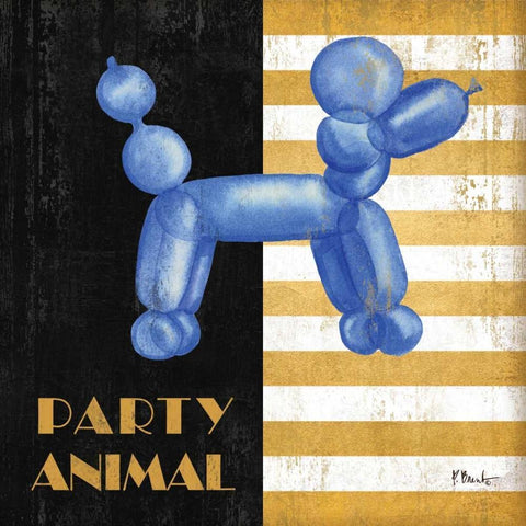 Party Animal I White Modern Wood Framed Art Print by Brent, Paul