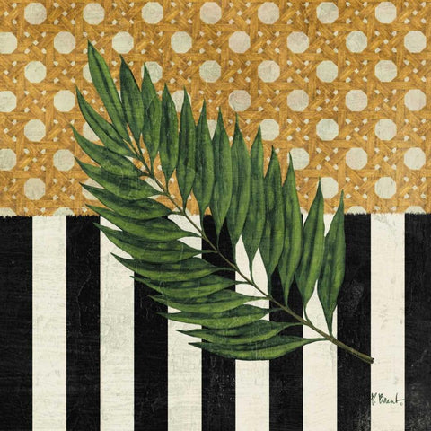 Knox Palm Fronds IV Gold Ornate Wood Framed Art Print with Double Matting by Brent, Paul