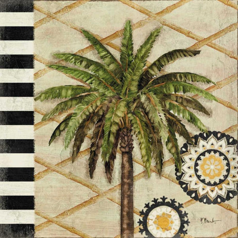 Knox Palm Tree I Black Modern Wood Framed Art Print with Double Matting by Brent, Paul