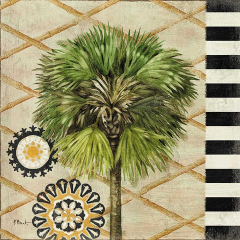 Knox Palm Tree II Gold Ornate Wood Framed Art Print with Double Matting by Brent, Paul