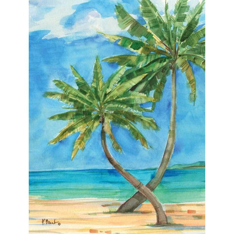 Palmas Belize II White Modern Wood Framed Art Print by Brent, Paul