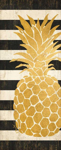 Gold Coast Pineapple Black Ornate Wood Framed Art Print with Double Matting by Brent, Paul