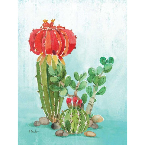 Cactus I Black Modern Wood Framed Art Print with Double Matting by Brent, Paul