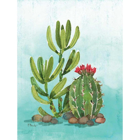 Cactus III Black Modern Wood Framed Art Print with Double Matting by Brent, Paul