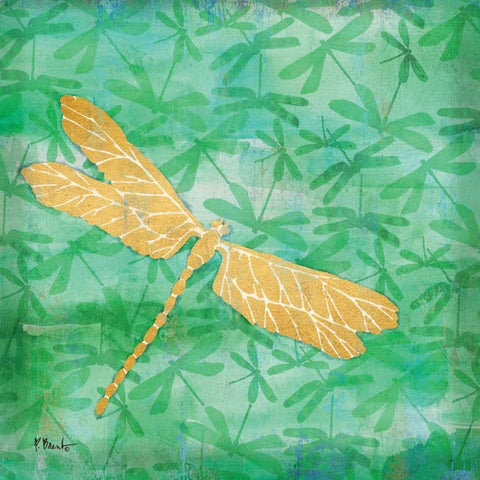 Aurora Dragonfly White Modern Wood Framed Art Print by Brent, Paul